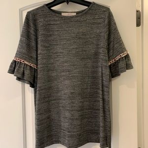 Loft ruffle sleeve top